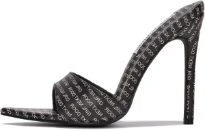 Kameron Open Pointed Toe Rhinestone Encrusted High Heels (Kameron)