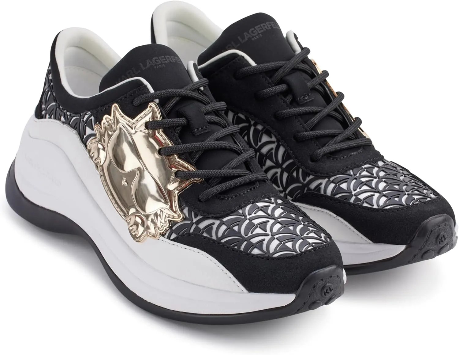 KARL LAGERFELD womens Coty Everyday Lace Up Sneaker
