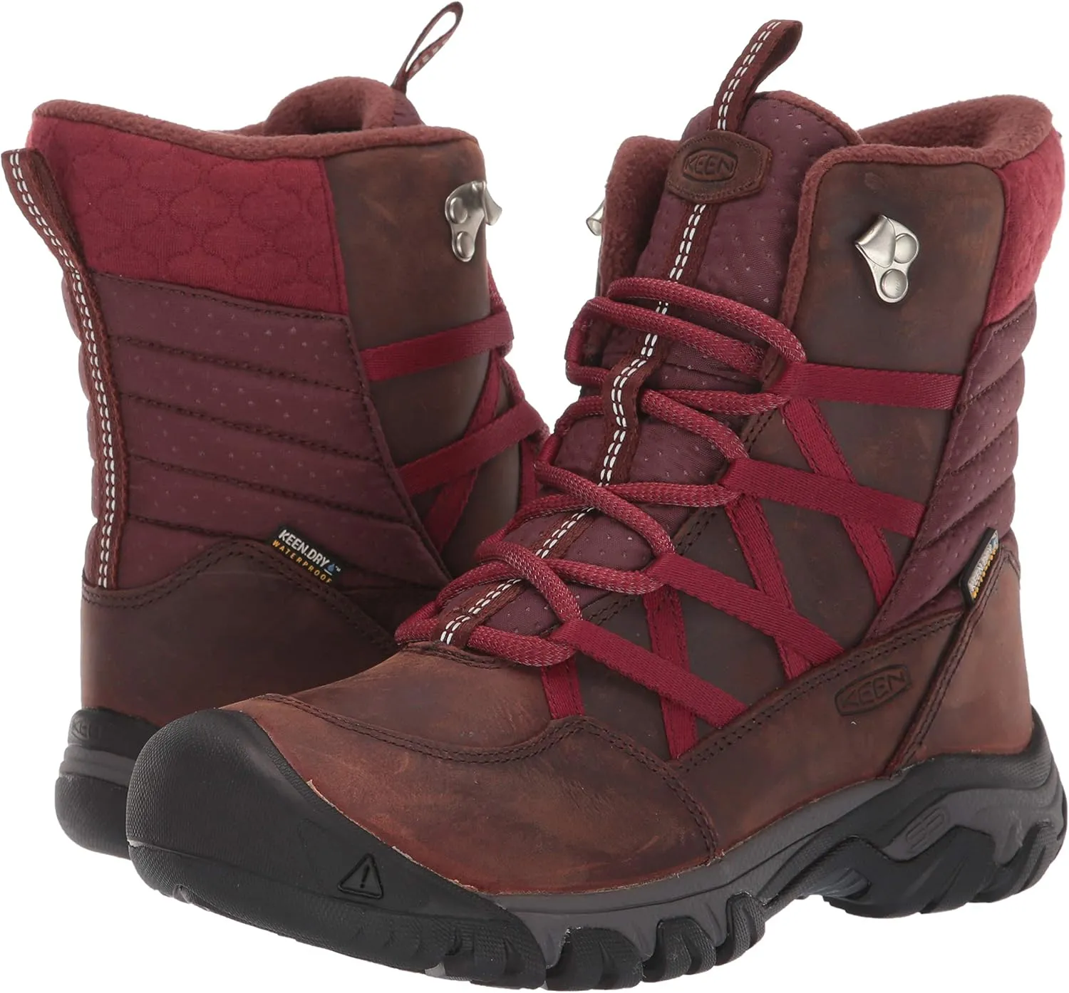KEEN Women's Hoodoo 3 Lace Up Mid Height Leather Insulated Waterproof Snow Boot