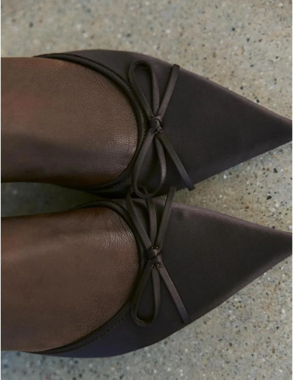 Kitten Heel Bow Mules for Women Slip On Mules Backless Low Heel Pumps