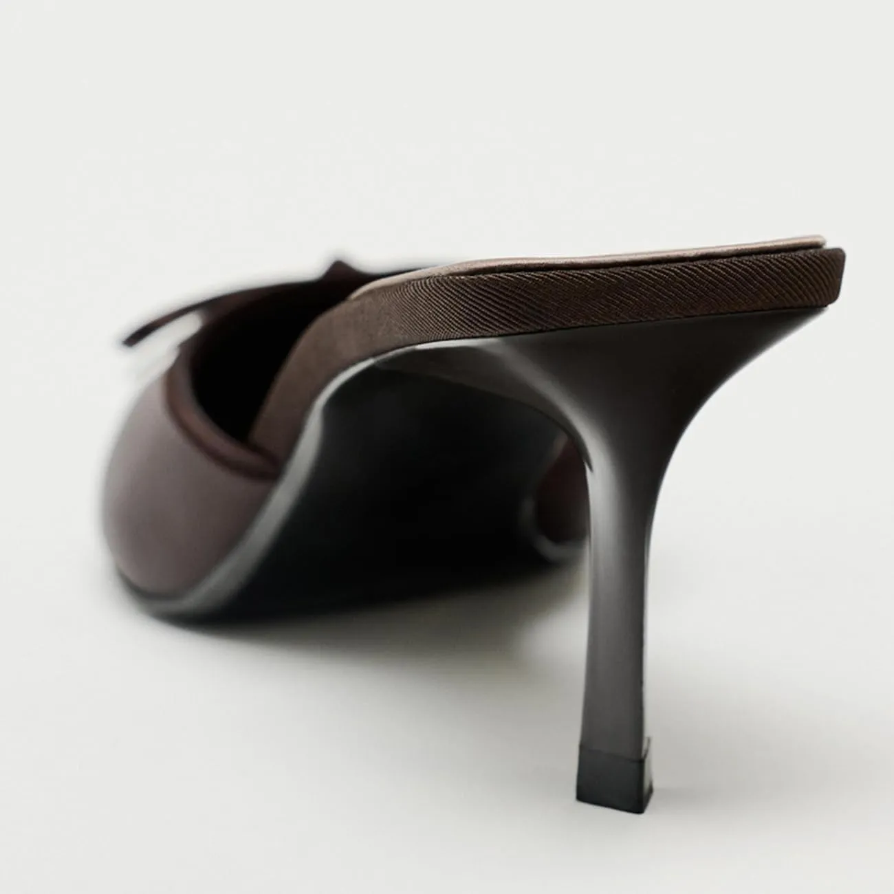Kitten Heel Bow Mules for Women Slip On Mules Backless Low Heel Pumps