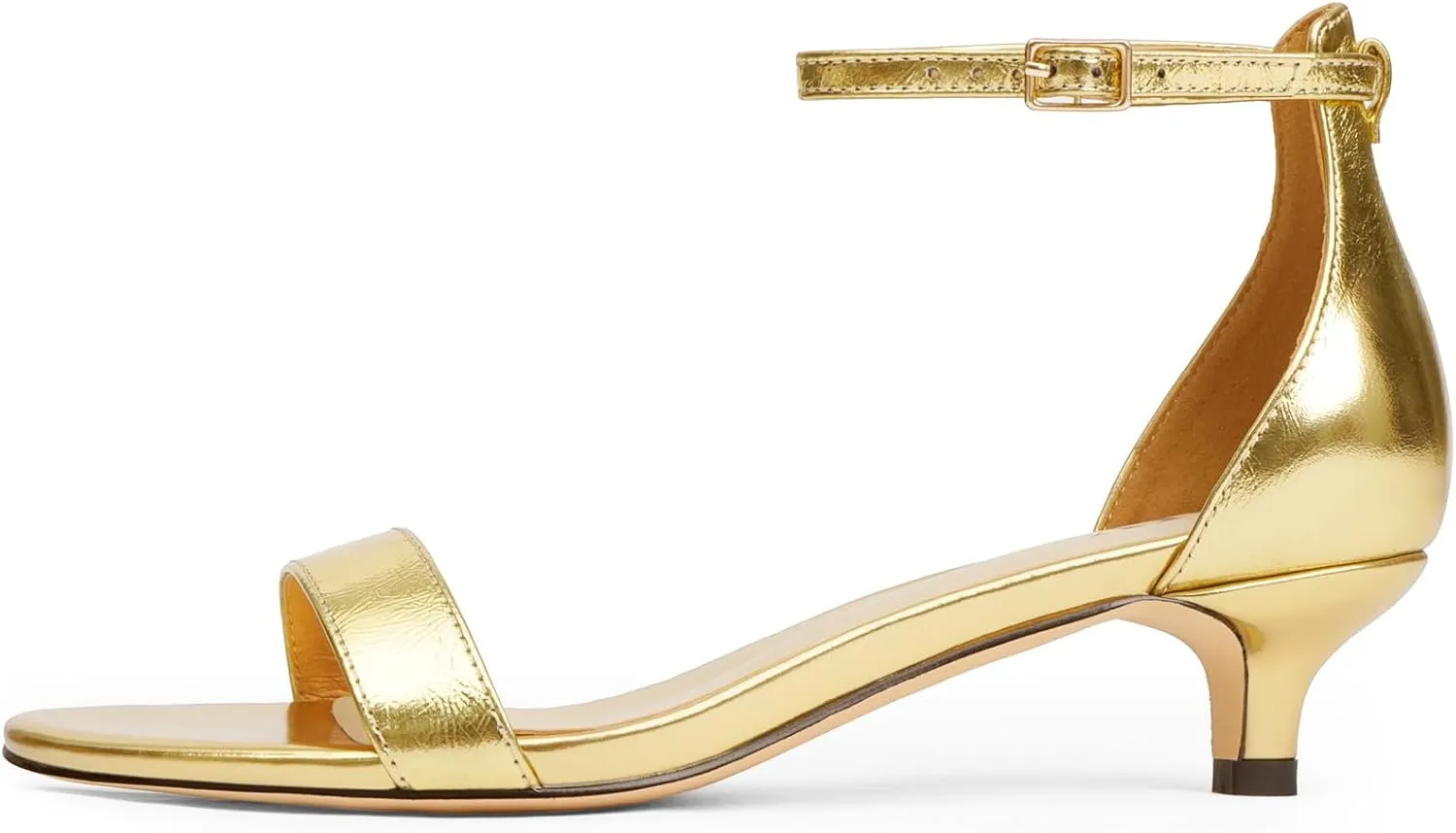 Kitten Heels for Women Heeled Sandals Round Toe Strappy Low Heels Dress Shoes