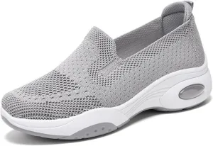 Kubbon Women's Orthopedic Sneakers Knit Lightweight Comfortable Breathable Nurse Shoes Slip-On Mesh Up Shoes Orthopedic Stretch Diabetic Casual Walking Wide Sneakers