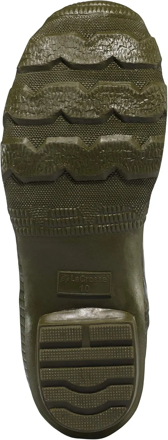 LaCrosse Men’s 12” Insulated Pac Rubber Boots with Foam Insulated, Premium Natural Rubber Construction, and Grippy Cleated Outsole