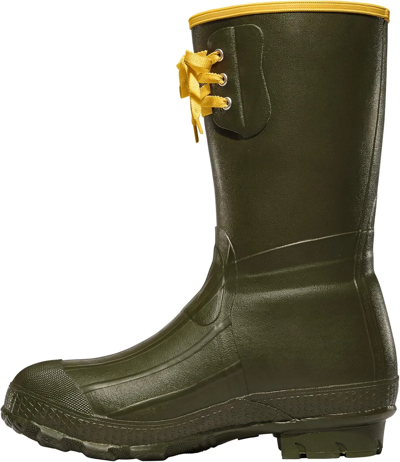 LaCrosse Men’s 12” Insulated Pac Rubber Boots with Foam Insulated, Premium Natural Rubber Construction, and Grippy Cleated Outsole