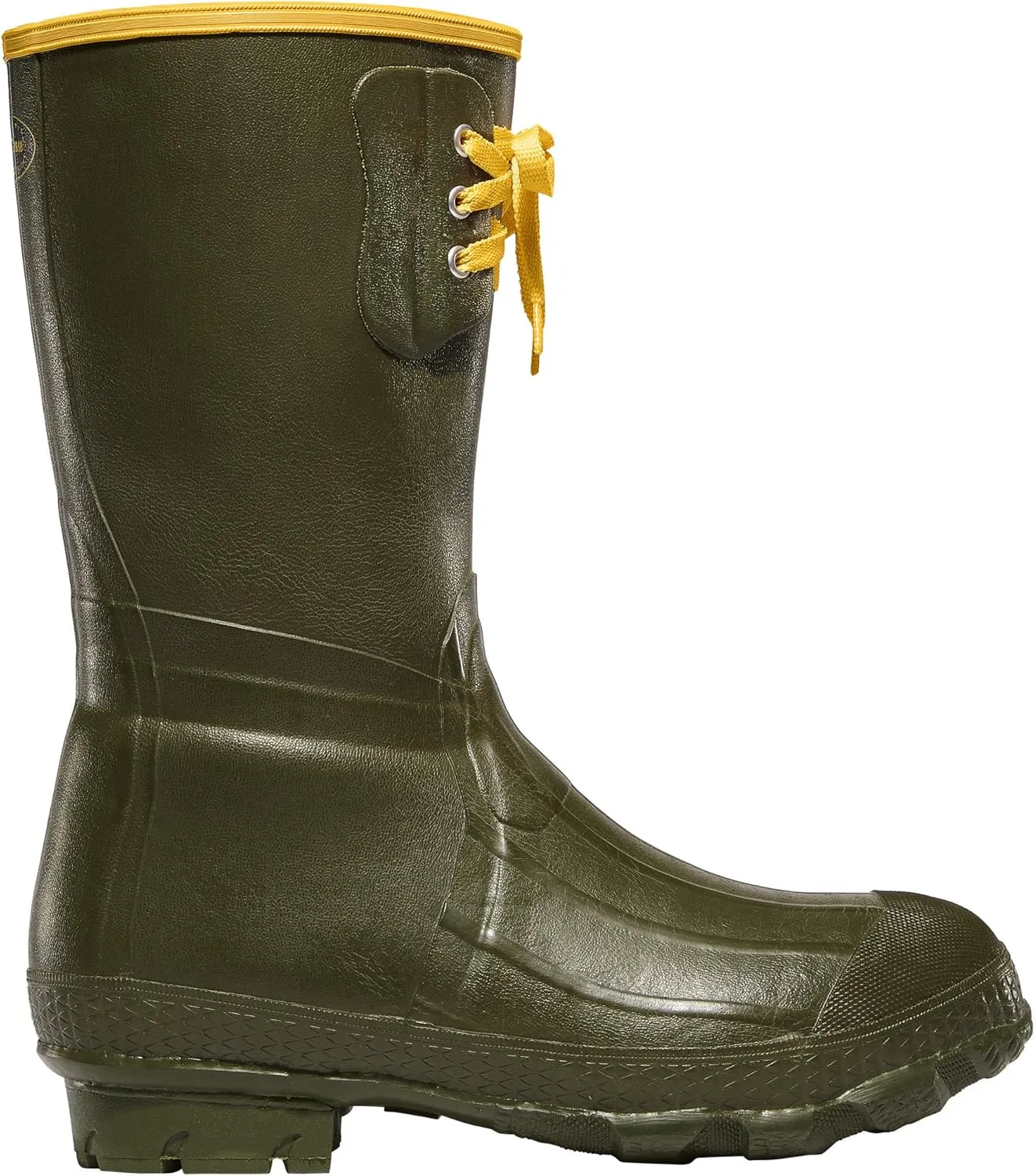LaCrosse Men’s 12” Insulated Pac Rubber Boots with Foam Insulated, Premium Natural Rubber Construction, and Grippy Cleated Outsole