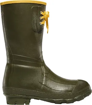 LaCrosse Men’s 12” Insulated Pac Rubber Boots with Foam Insulated, Premium Natural Rubber Construction, and Grippy Cleated Outsole
