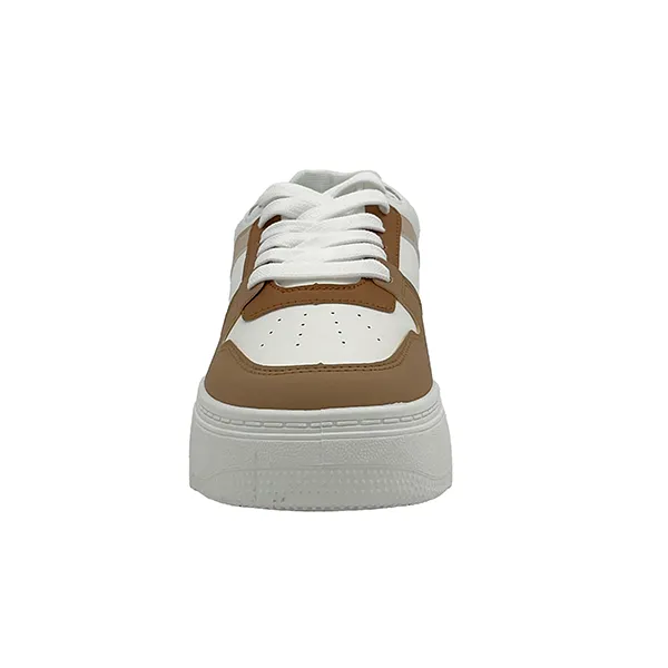 Ladies Lace Up Two Toned Sneaker - 0760