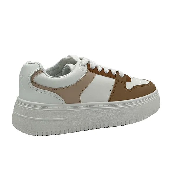 Ladies Lace Up Two Toned Sneaker - 0760