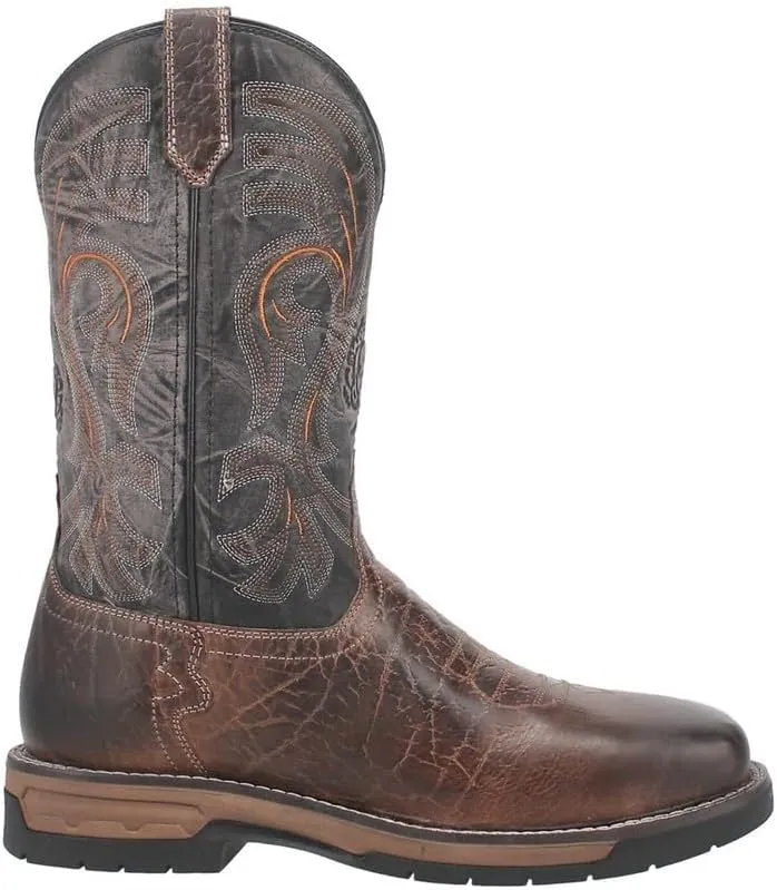 Laredo Brown/Black Hawke Broad Square Toe Men's 11 Inch Boots 6920-LAR