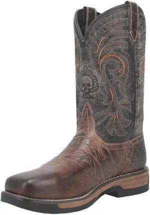 Laredo Brown/Black Hawke Broad Square Toe Men's 11 Inch Boots 6920-LAR