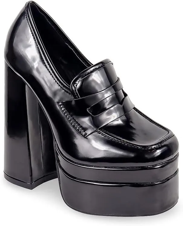 Liliana Footwear Women's Double Platform Loafer, ARI-12