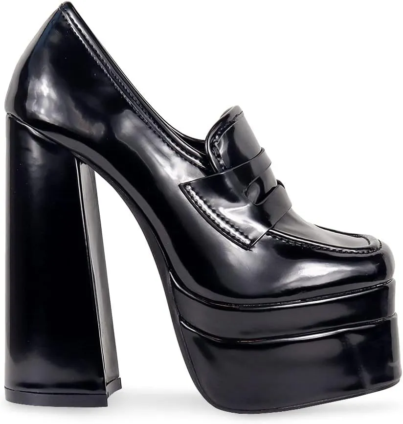 Liliana Footwear Women's Double Platform Loafer, ARI-12