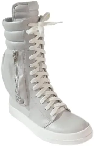 Liliana Women's High Top Fashion Sneaker Lace Up Street Shoes with Side Pocket Racer-1