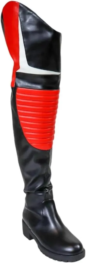 Liliana Womens Over The Knee Low Heel Lug Sole Boots