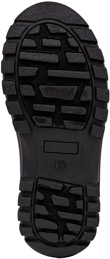 LONDON FOG Jett Waterproof Unisex Kids Snow Boot, Insulated Fleece Lined, Size 5 Toddler to 6 Big Kid, Black, Navy Blue, Grey