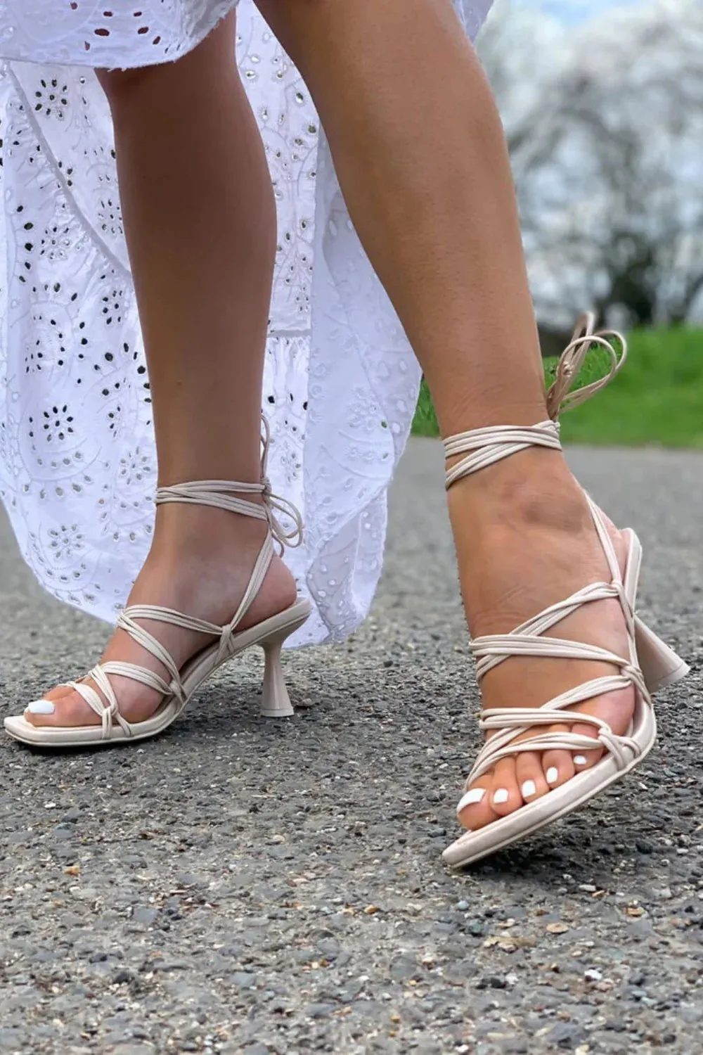 Low Heel Strappy Sandal