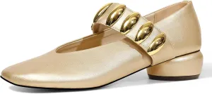 Mary Janes Dress Shoes for Women Heels Pumps Comfortable Closed Round Toe Chunky Low Heels Work Business Shoes