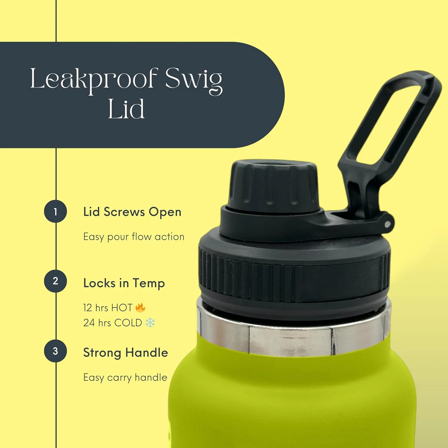 Maui Pickleball Co. Insulated Stainless Steel 32oz Pickleball Gift Bottle with Funny 'Get Pickled Swig' Lid
