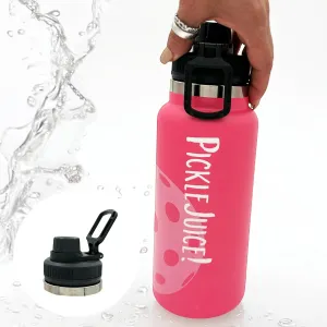 Maui Pickleball Co.™ Pickleball Water Bottle 32oz Insulated Stainless Steel Water Bottle PickleBall Accessories Pickleball Gifts SWIG Lid with Carry Handle