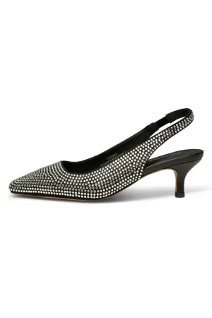 Maxine Slingback Heel - Black/Crystal
