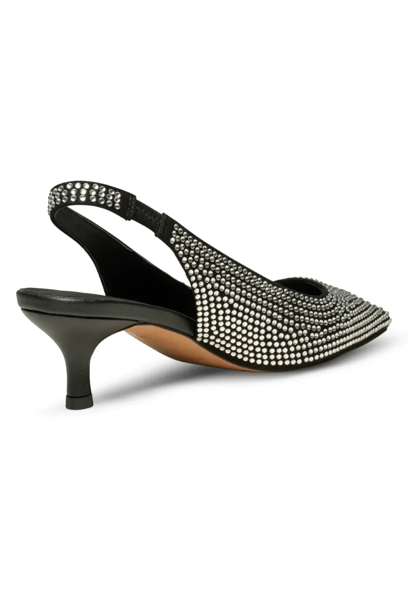 Maxine Slingback Heel - Black/Crystal