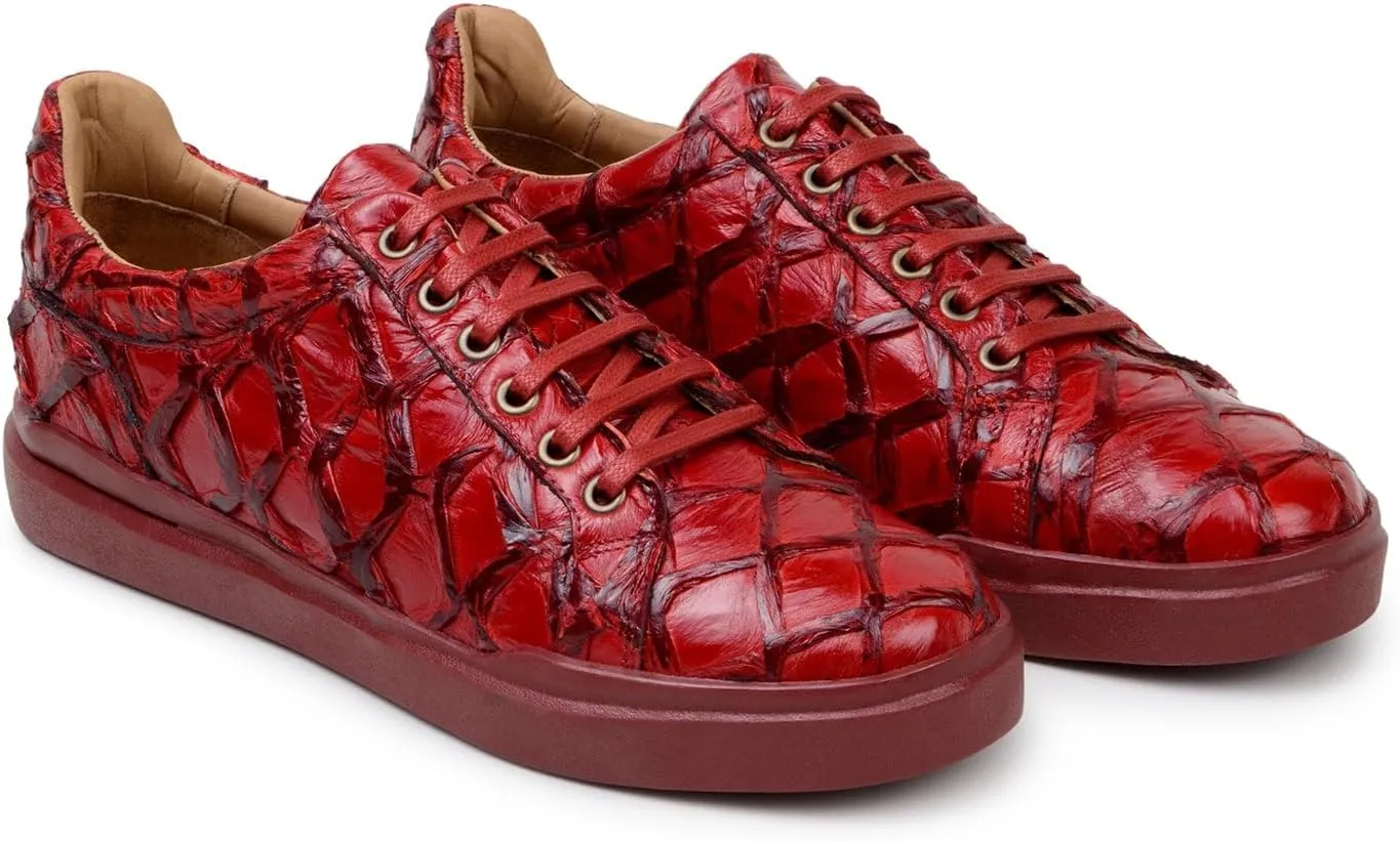 Men's BR02 Kingstone Genuine Pirarucu Lace Up Sneaker