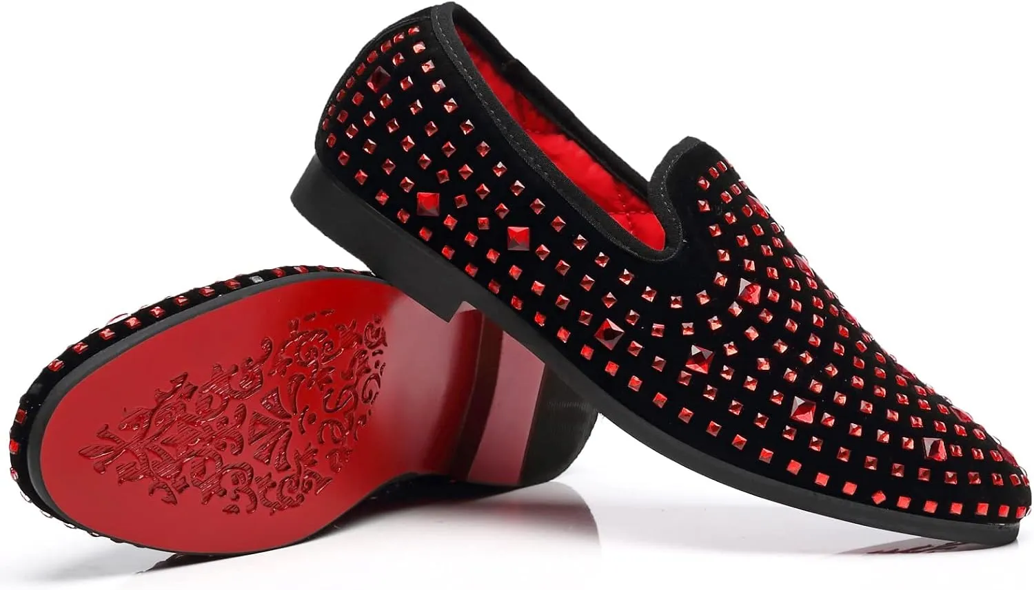 Men's Glitter Loafers Slip on Leather Wedding Party Dress Penny Smoking Sparkly Shoes