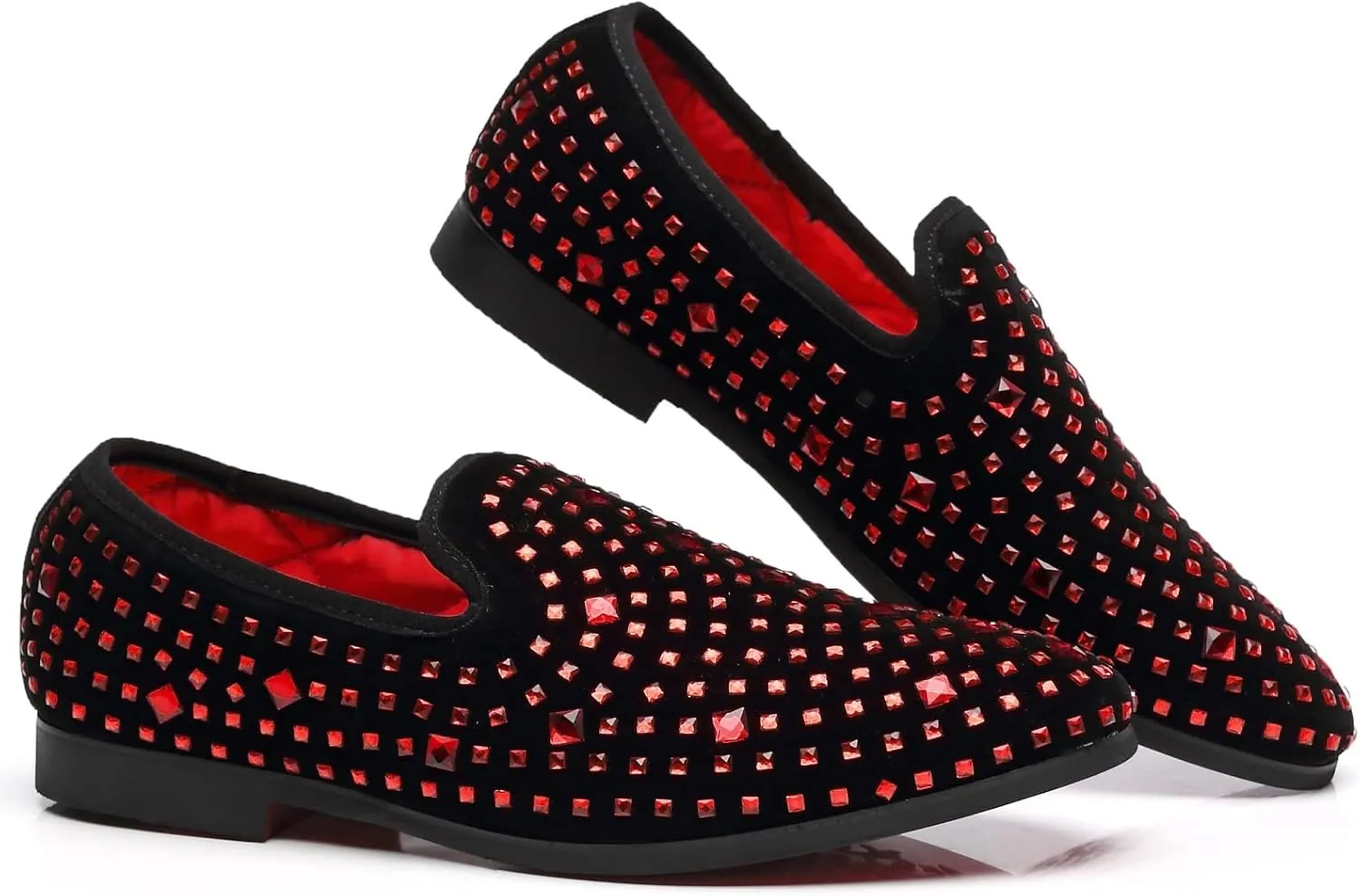 Men's Glitter Loafers Slip on Leather Wedding Party Dress Penny Smoking Sparkly Shoes