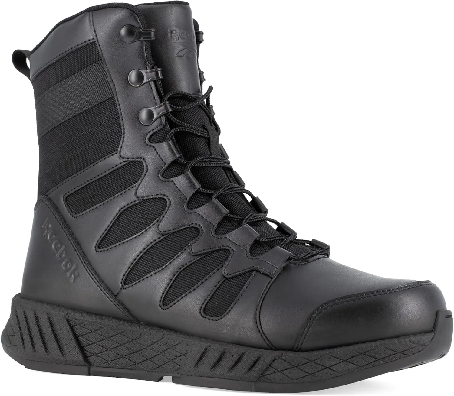 Men's Rb4379 Floatride Energy 8" Tactical Soft Toe Boot with Side Zipper Black Work & Safety