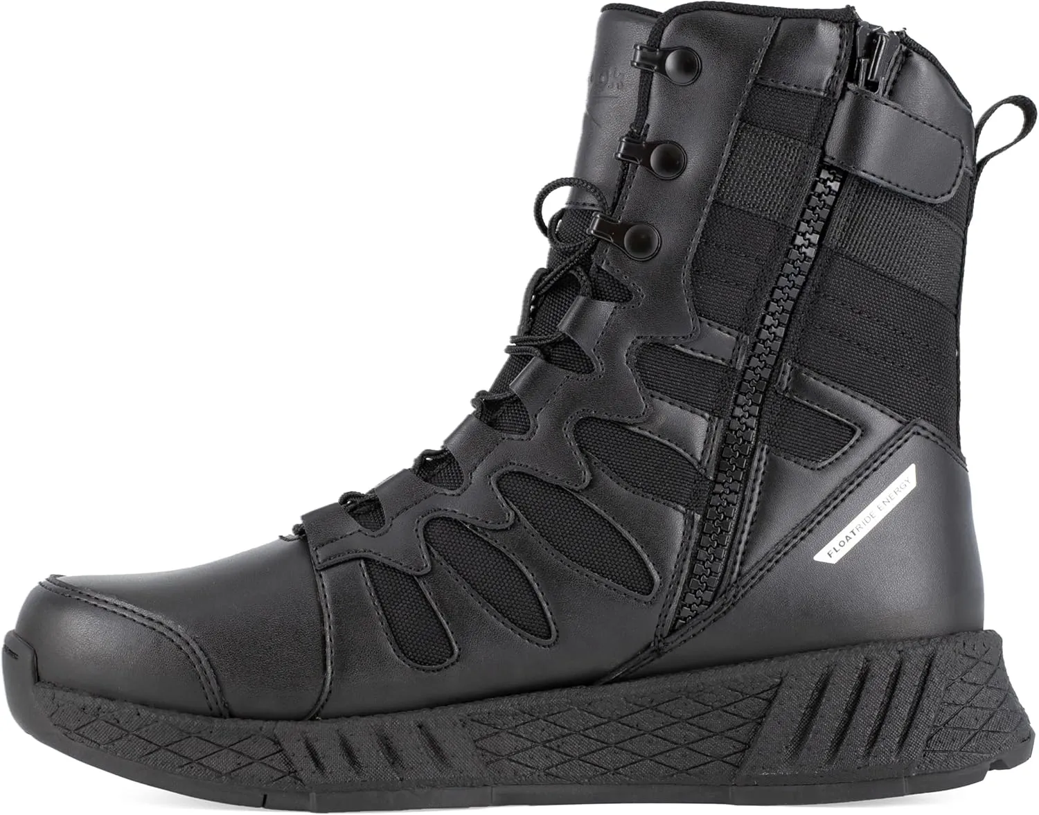 Men's Rb4379 Floatride Energy 8" Tactical Soft Toe Boot with Side Zipper Black Work & Safety