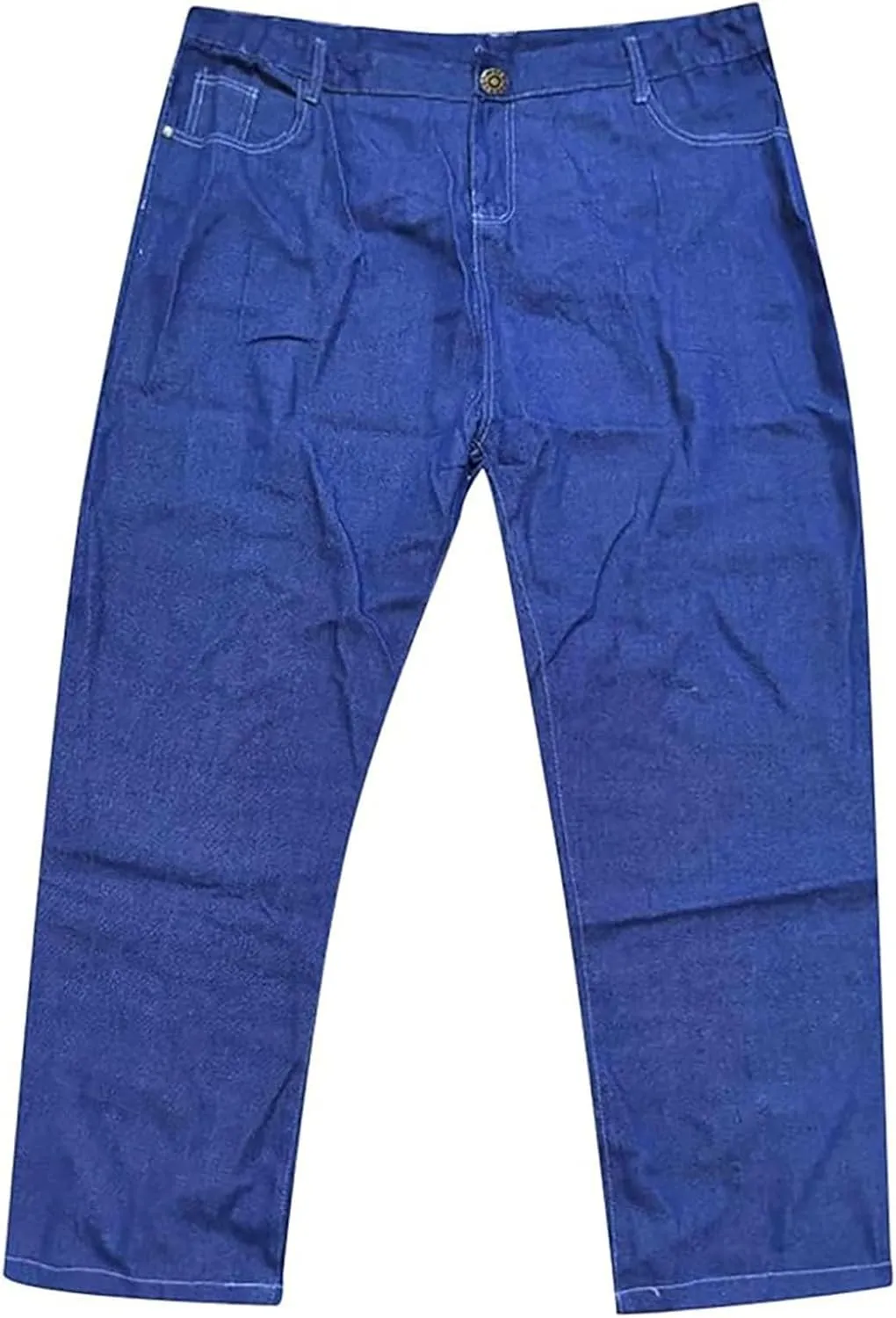 Mens Relaxed Fit Jeans Y2k Hip Hop Streetwear Wide Leg Jean Plus Size Baggy Straight Leg Denim Pants Casual Trousers