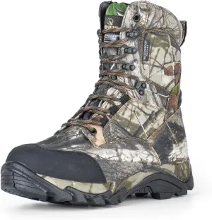 Men's Waterproof Hunting Boots 8 Inch Lightweight Camo Insulated Tactical Work Boot, 400g Thinsulate