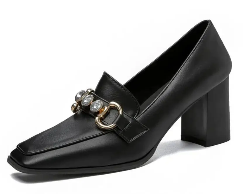 Mid heel loafer