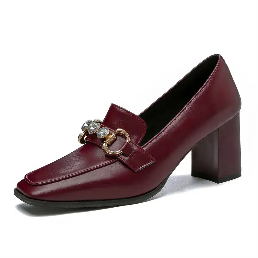 Mid heel loafer