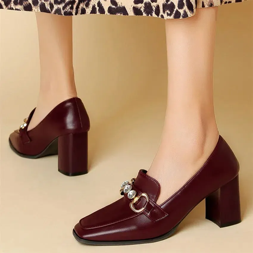 Mid heel loafer
