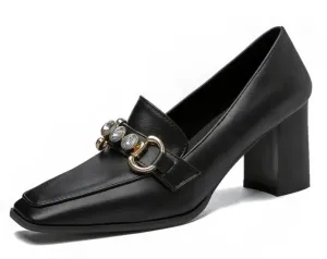 Mid heel loafer