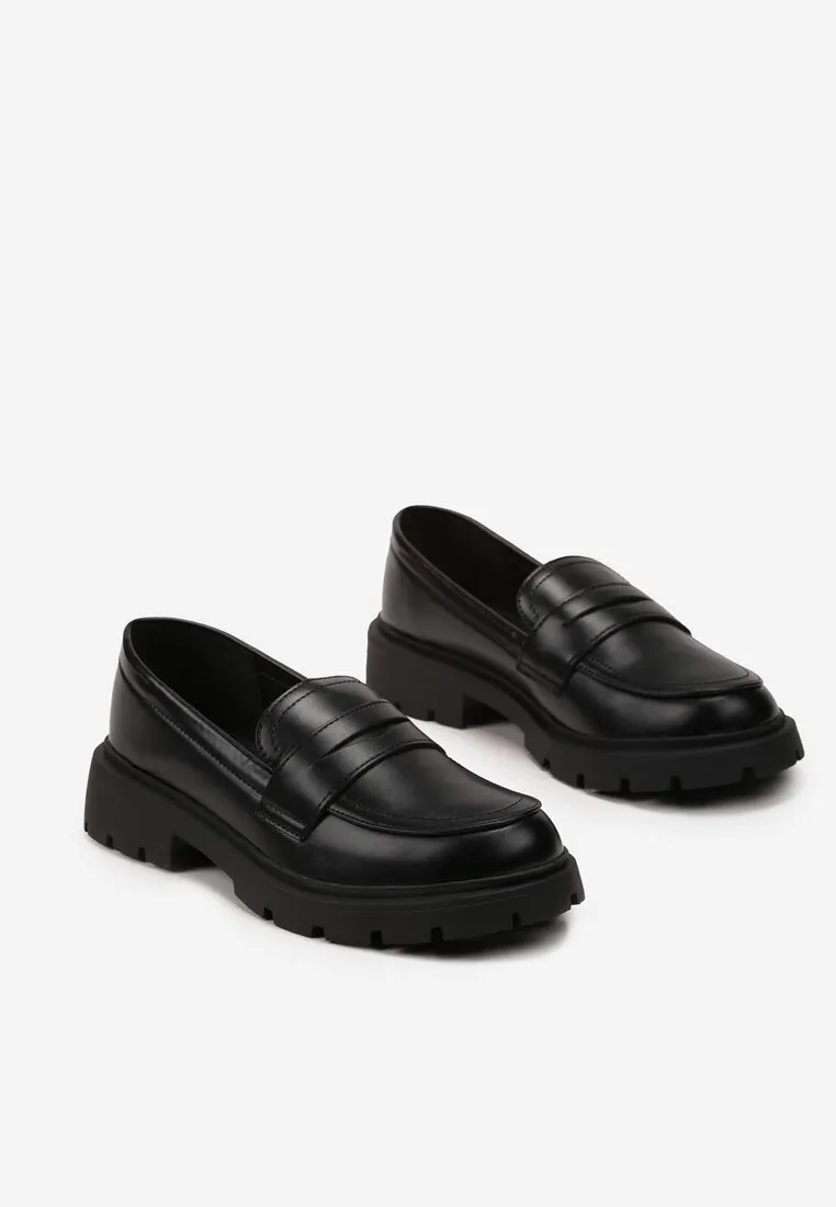 Mocassins femmes semelle épaisse, Noir