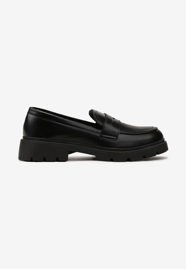Mocassins femmes semelle épaisse, Noir
