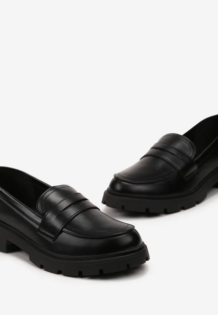 Mocassins femmes semelle épaisse, Noir