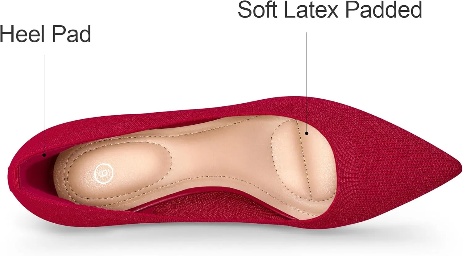 mysoft Women's Pumps 2 inch Kitten Heel Pointed Toe Low Heel Dress Shoes