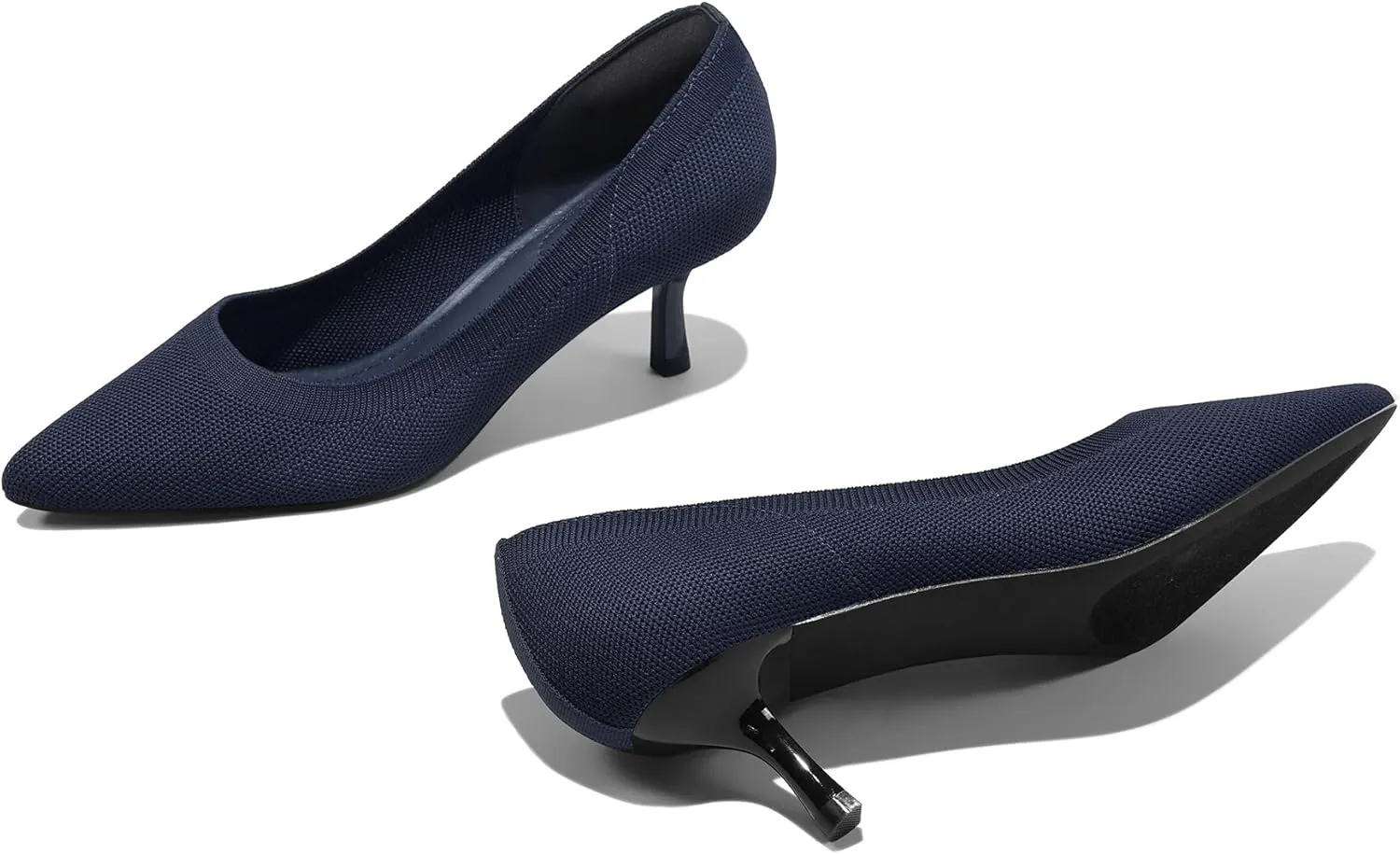 mysoft Women's Pumps 2 inch Kitten Heel Pointed Toe Low Heel Dress Shoes