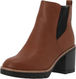 Naturalizer Women's Madalynn Gore Lug Sole Heeled Ankle Bootie