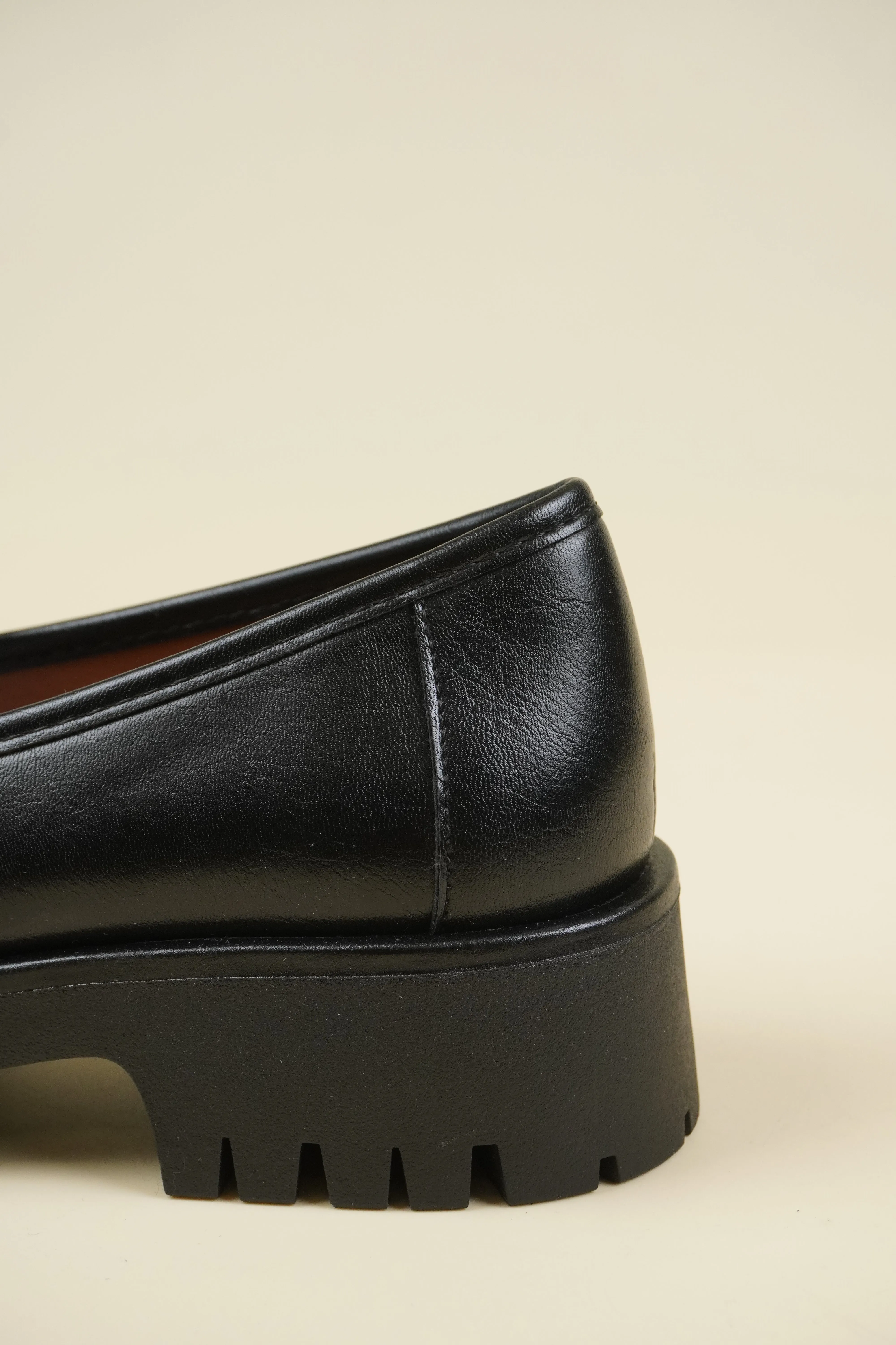 Női Platform Loafer - Fekete