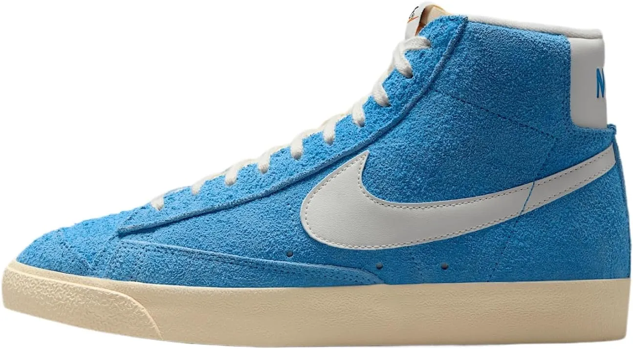 Nike Blazer Mid '77 Premium Men's Shoes (HF3157-400, University Blue/Muslin/Black/Sail)