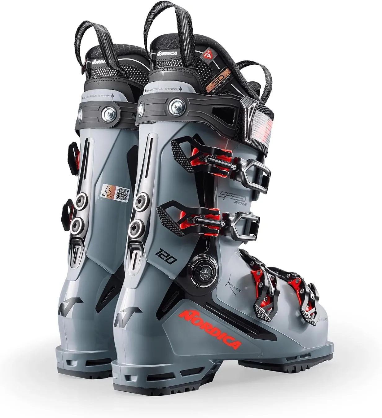 NORDICA Men's Speedmachine 3 120 Insulated Easy-Entry Medium Volume Winter Sports All-Terrain Alpine Freeriding Mountain Touring Ski Boots, Gripwalk Soles, Customizable Anatomical Shell