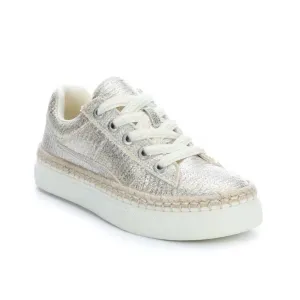 Northshore Metallic Coated Sneakers in Silver by Blowfish