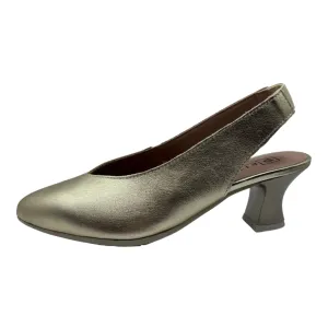 Pitillos Gold Slingback Low Heel