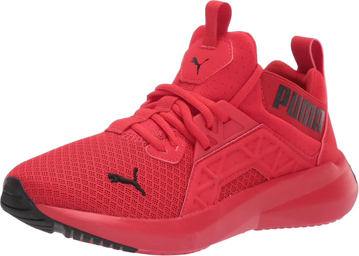 PUMA Boys' Softride Enzo Nxt Jr Lace Up Fashion Sneaker Red/Black 6 Medium US