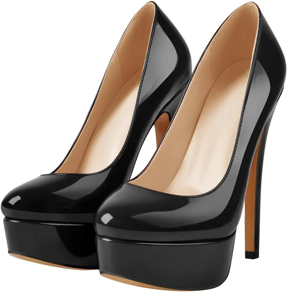 Richealnana Women's Double Platform Stiletto High Heel Pumps
